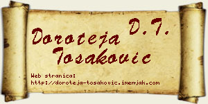 Doroteja Tošaković vizit kartica